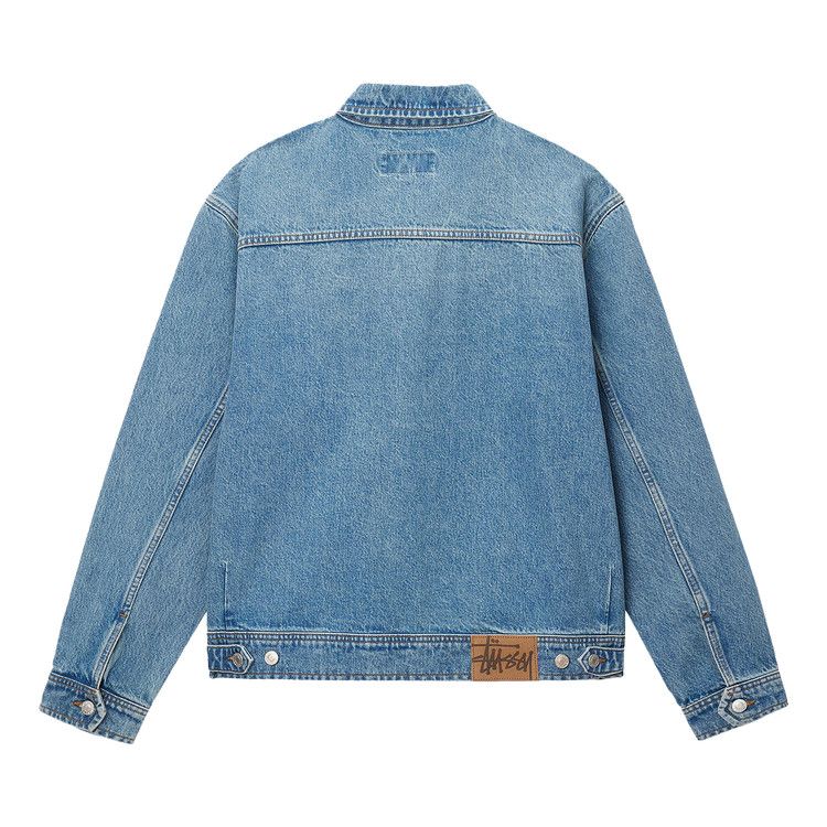 Stussy Zip Work Jacket 'washed Blue'
