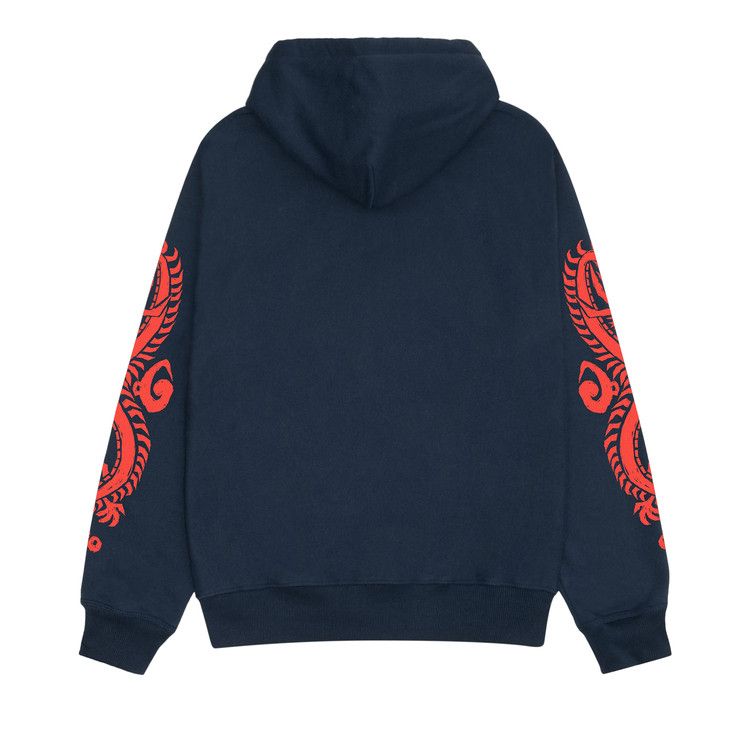 Stussy Dragons Zip Hoodie 'navy'