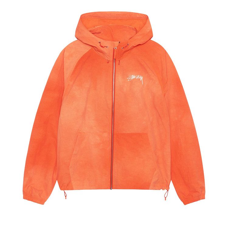 Stussy Beach Shell Wave Dye Zip Hoodie Persimmon