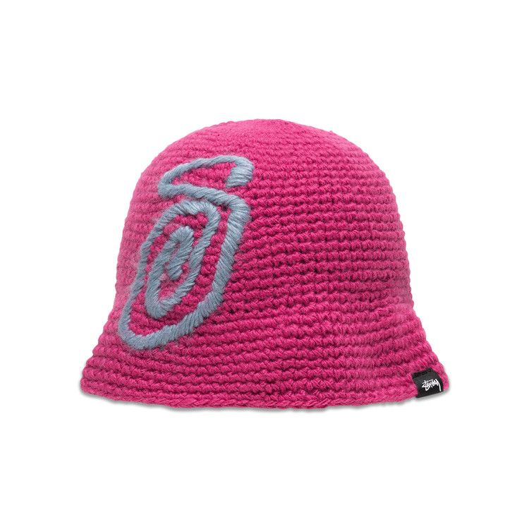 Stussy Swirly S Logo Knit Bucket Hat Bone White | eBay