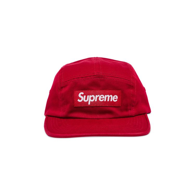 帽子 Supreme Washed Chino Twill Camp Cap Red Supreme Washed Chino Twill Camp Cap SS24 Red - SS24 - US