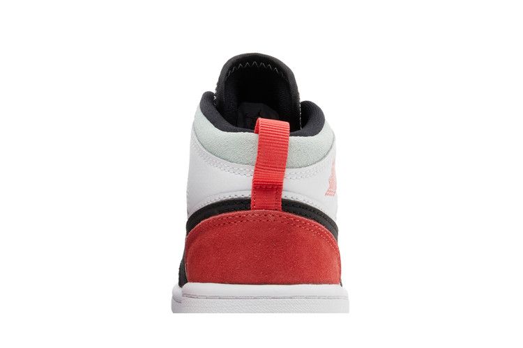 Air Jordan 1 Mid SE Ps Red Black Toe