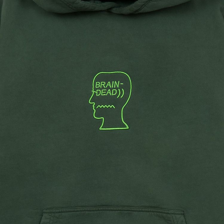 Buy Brain Dead Heavyweight Embroidered Logo Head Hoodie