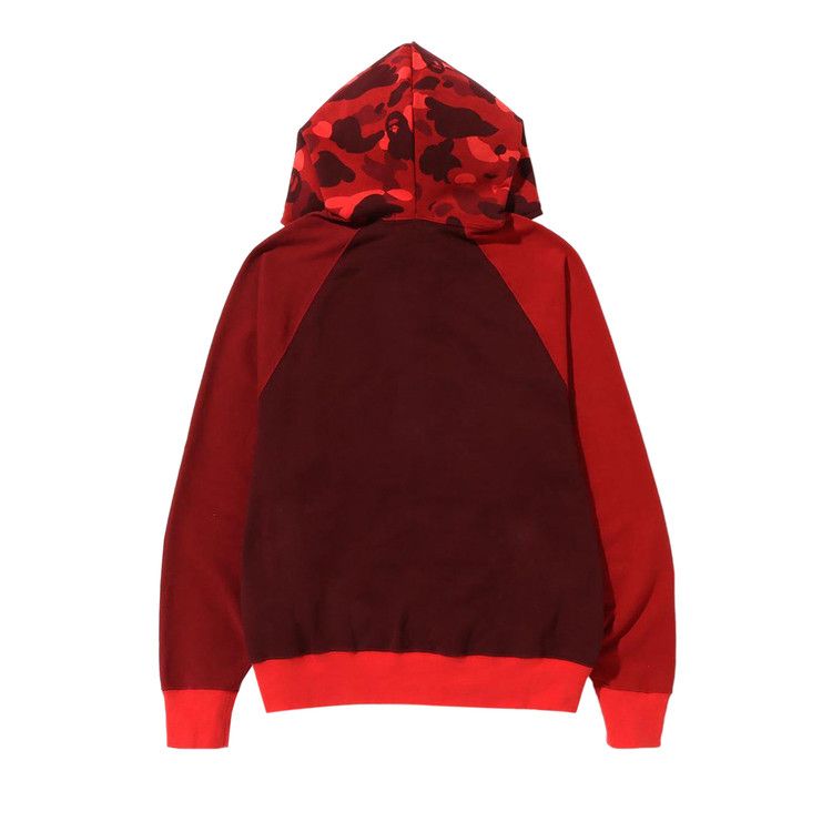 Bape Color Camo Relaxed Fit Full Zip Hoodie Red