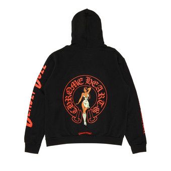 Chrome Hearts × Deadly Doll Chrome Hearts Deadly Doll Pink Cross Scroll Logo Hoodie