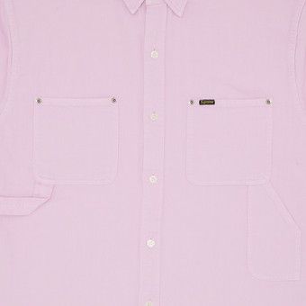 Buy Supreme Loose Fit Short-Sleeve Denim Painter Shirt 'Pink