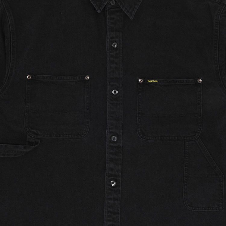 【Supreme】Loose Fit Short Sleeve Denim Painter Shirt★24SS Supreme Short Sleeve Loose Fit S Denim Painter Shirt M