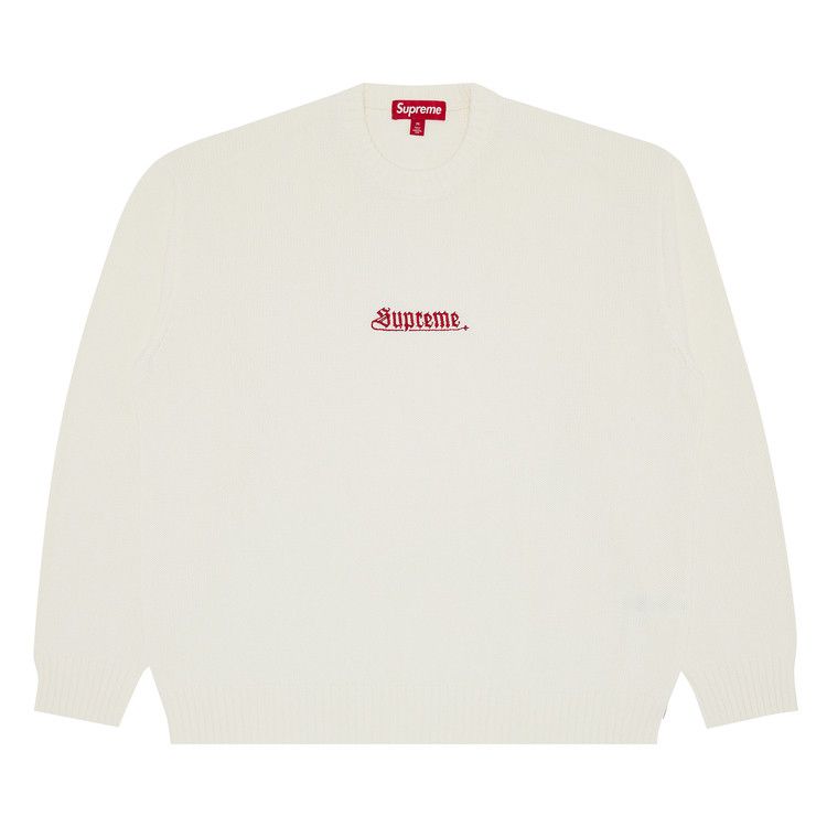 Size l Supreme Old English Sweater 'Ivory'