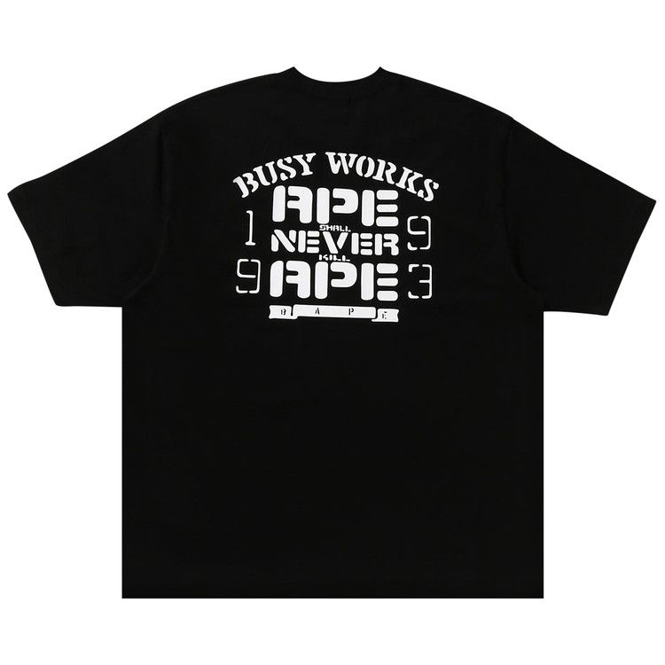 Bape OG Ape Head College Relaxed Fit T-Shirt Black