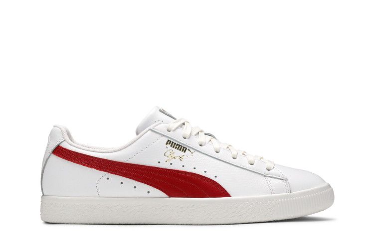 Puma Clyde Leather Foil White Cherry