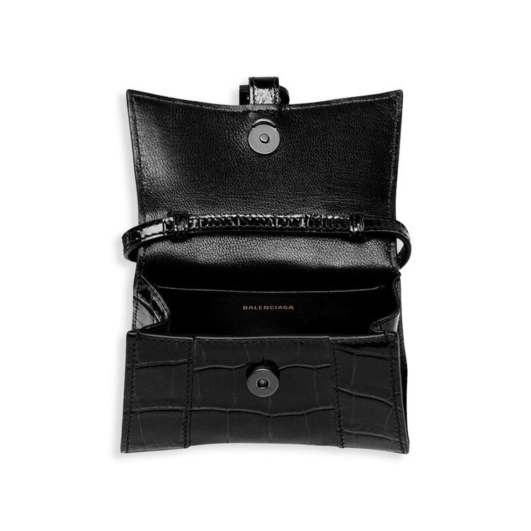 Balenciaga Hourglass Mini Top Handle Black
