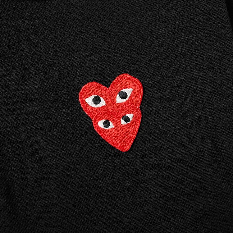 Comme Des GarçOns Play Heart Logo Polo 'black'