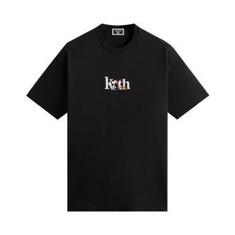 ★25SS 入手困難★Kith for Peanuts Gang's All Here Tee Buy Kith For Peanuts Serif Tee 'Black' - KHM031156 001 | GOAT