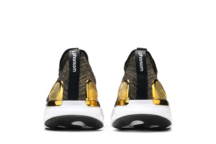 Buy Nike Wmns React Phantom Run Flyknit Premium 'Black Metallic