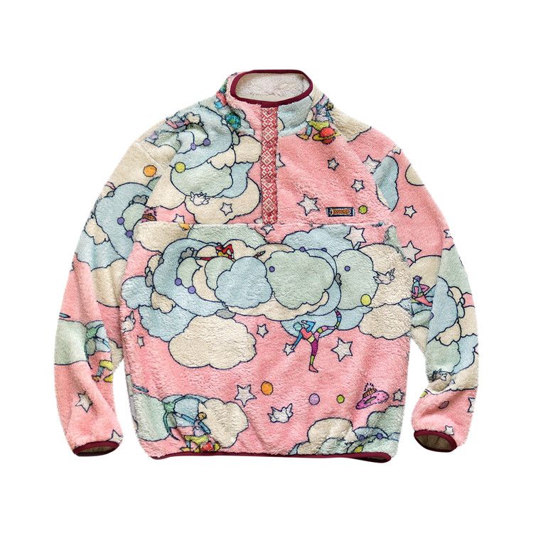 Buy Kapital Paralympic Pattern Fleece Snap Sweater 'Pink