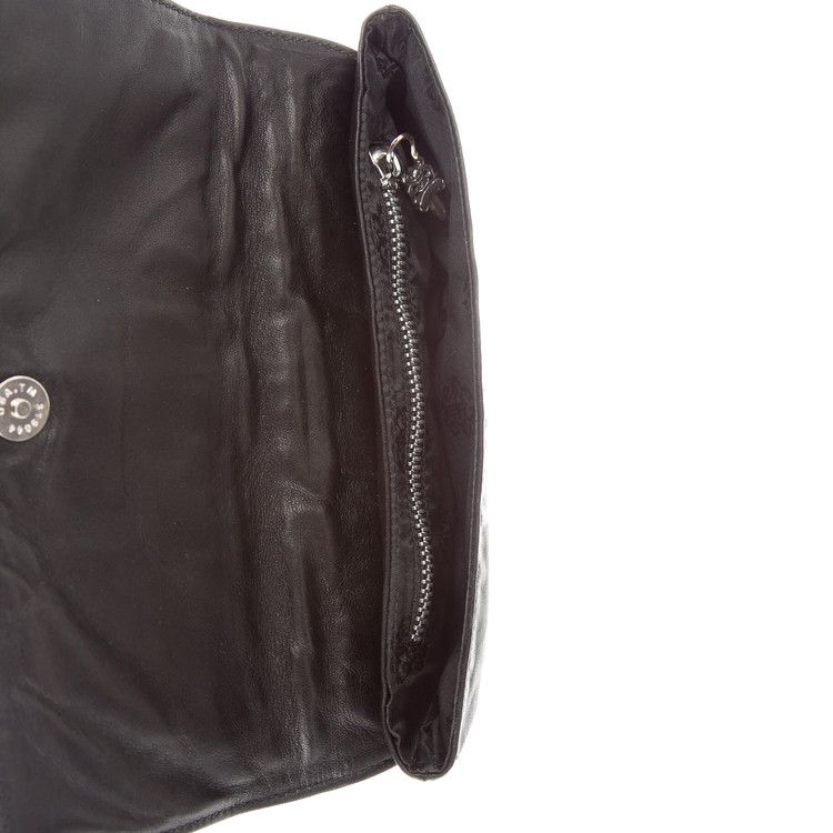 Chrome Hearts Leather Continental Wallet Black