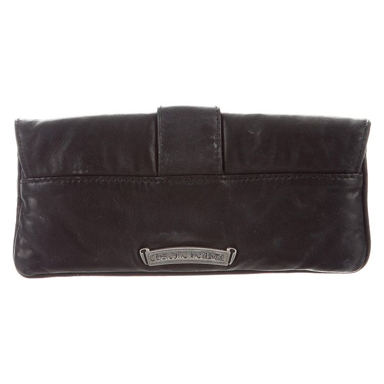 Chrome Hearts Leather Continental Wallet Black