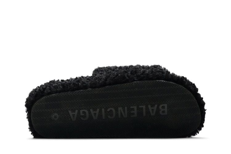 Balenciaga Wmns Furry Slides 'Black Red'