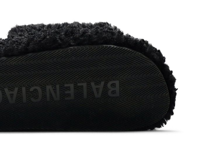 Balenciaga Wmns Furry Slides 'Black Red'