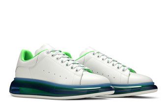 ALEXANDER MCQUEEN OVERSIZE SNEAKERS IN WHITE AND SLIVER – La