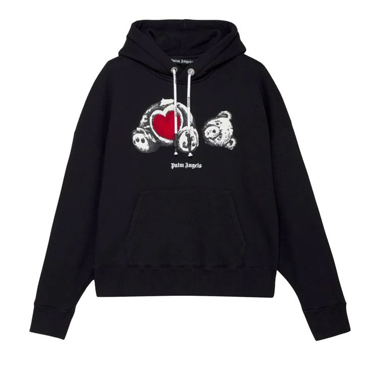 Palm Angels Bear In Love Hoodie 'black/White'