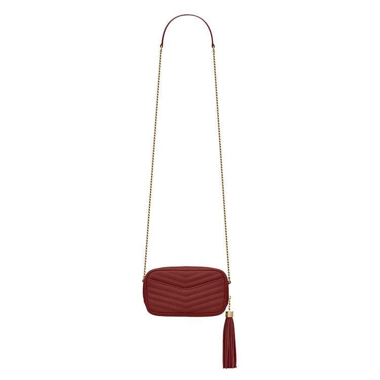 Saint Laurent Mini Lou Shoulder Bag Opyum Red