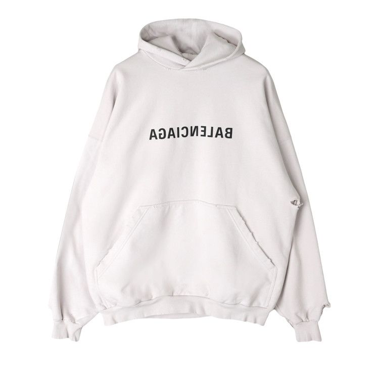 Balenciaga Large Fit Hoodie Off White/Black