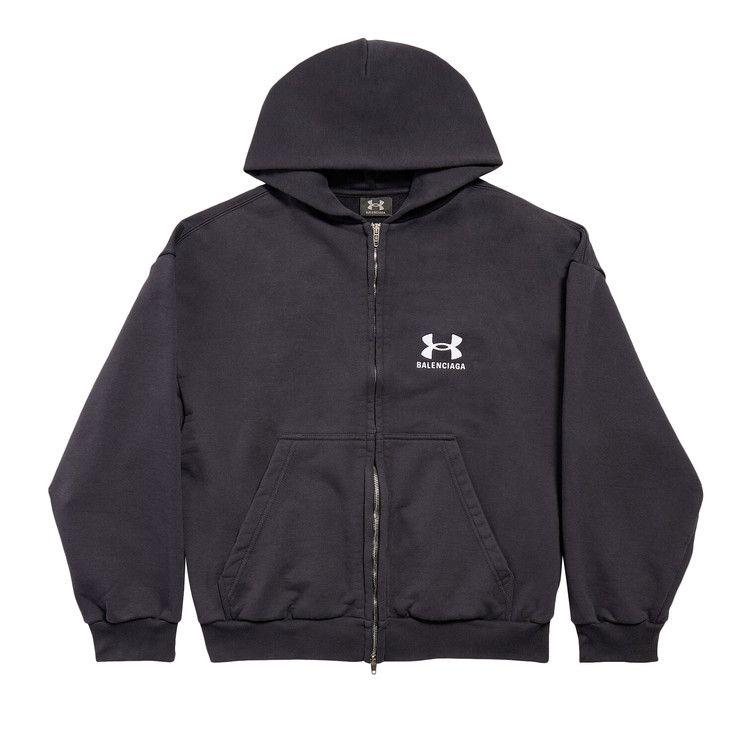 Balenciaga x Under Armour Zip Up Hoodie Black/White