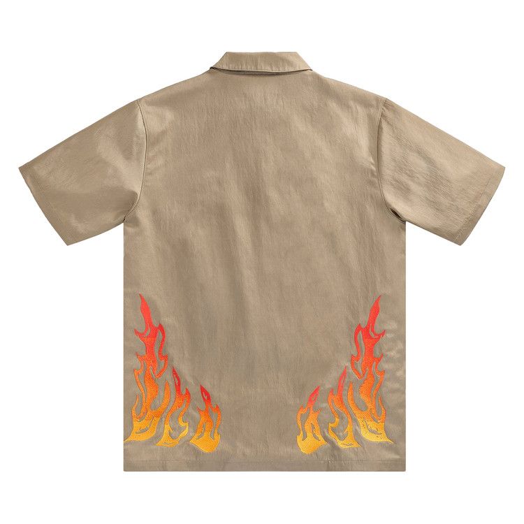 Cactus Jack by Travis Scott x Jordan Button Down Shirt 'Khaki/University  Red'