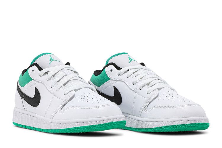 Air Jordan 1 Low Gs White Lucky Green