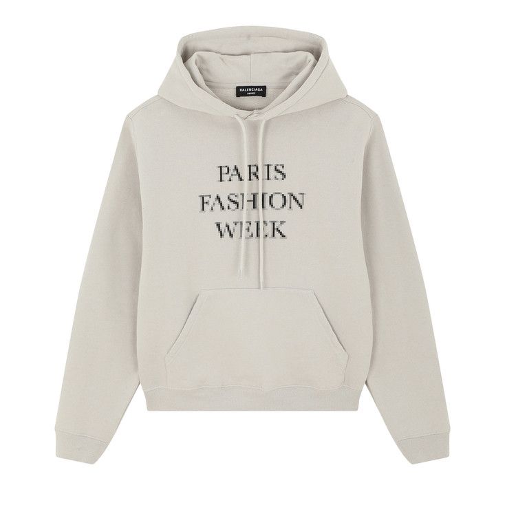 Balenciaga Paris Fashion Week Cropped Hoodie Cement Grey/Black