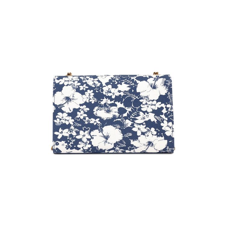 Saint Laurent Small Kate Chain Bag Blue/Blanc