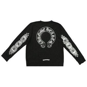 Buy Chrome Hearts Horseshoe Long-Sleeve T-Shirt 'Black/White' - 1383  100000103HLST BLWT | GOAT