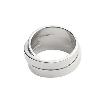 Buy MM6 Maison Margiela Metal Tripple Logo Ring 'Polished