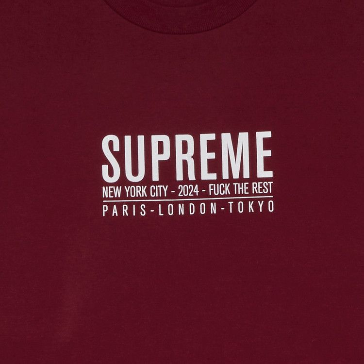 【Supreme】Paris Printed Logo T-Shirt★Cardinal★24SS★ Supreme】Paris Printed Logo T-Shirt☆Black☆24SS☆