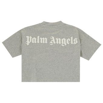Buy Palm Angels Kids Logo T-Shirt 'Medium Grey