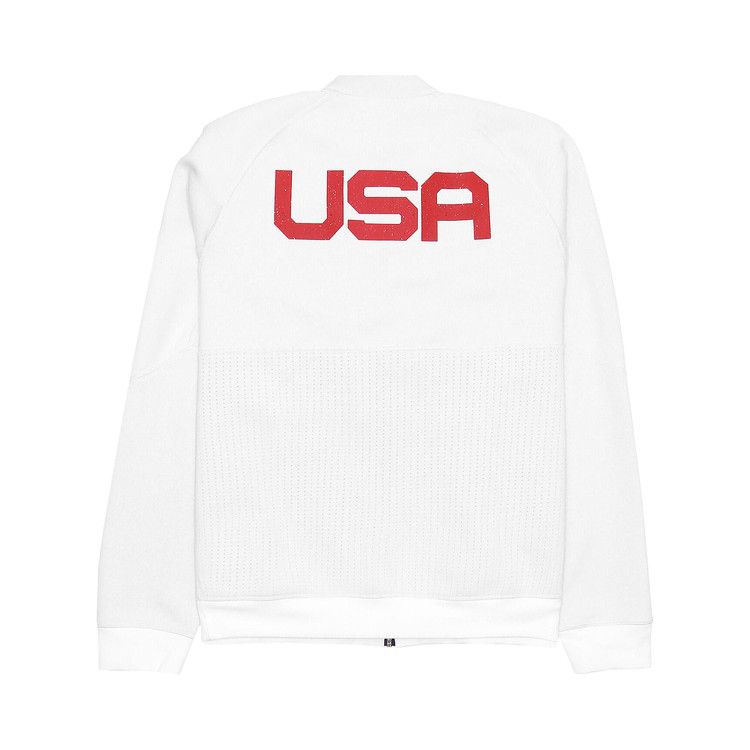Nike Tokyo Summer Olympics Team Usa Media Day Full-Zip Jacket White