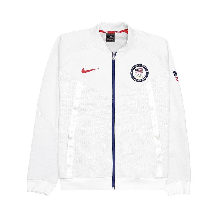 Nike Tokyo Summer Olympics Team Usa Media Day Full-Zip Jacket White