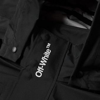 OFF-WHITE｜ブラックミリタリージャケット（マーブルストーン柄） OFF-WHITE｜ブラックミリタリージャケット（マーブルストーン柄） OFF