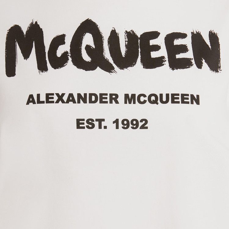 ★alexander mcqueen★ Graffiti Logo Print Man to Man White 6 McQueen Graffiti-Print Oversized Sneakers in White | Lyst