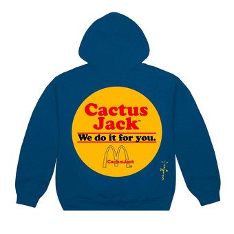 Buy Cactus Jack by Travis Scott Sticker Hoodie 'Legion Blue