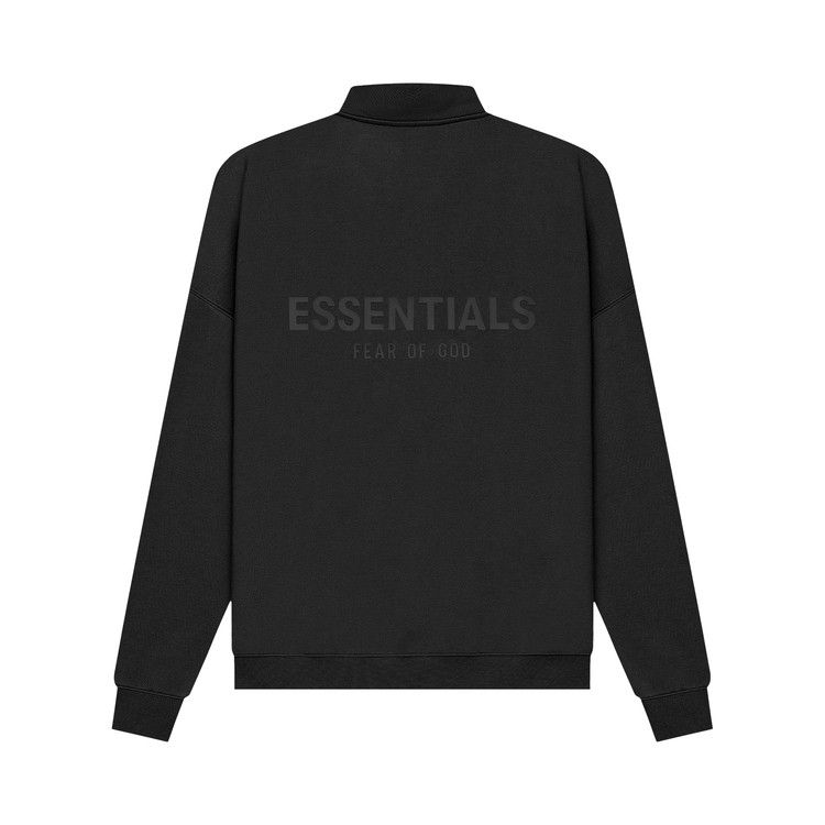 ESSENTIALS FEAR OF GOD ブラック S Fear of God Essentials Hoodie 'Jet Black' — Kick Game