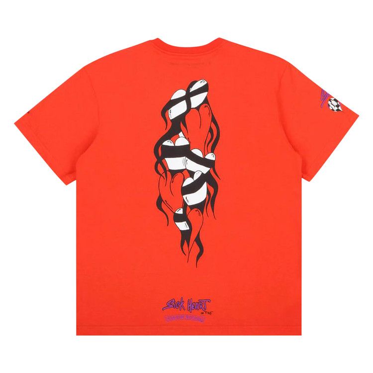 【CHROME HEARTS】Matty Boy Sick Heart Tシャツ 長袖 ロンT CHROME HEARTS Long Sleeve T Shirt XXL Cotton Orange MATTY