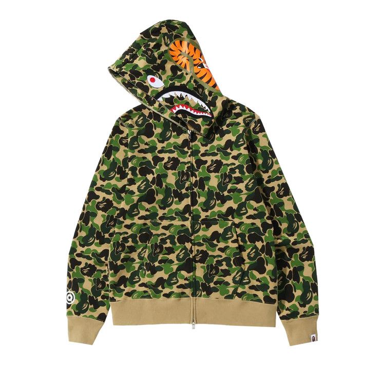 Bape Abc Camo Shark Full Zip Hoodie 'green'