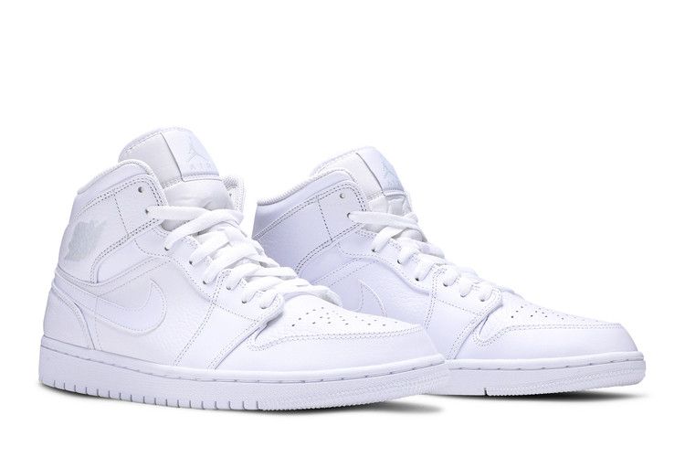 Air Jordan 1 Mid Triple White 2018