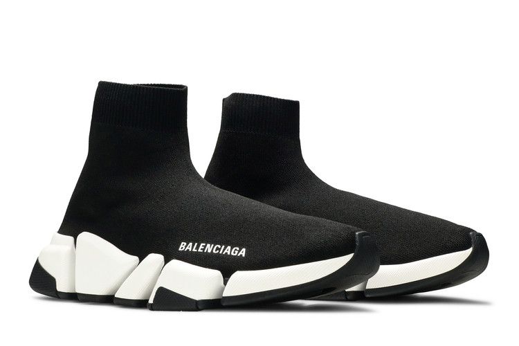 Balenciaga Wmns Speed 2 Trainer Knit 'Black White'