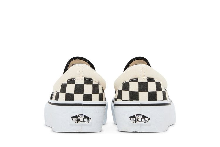 Vans Classic Slip-On Platform Checker - Black White