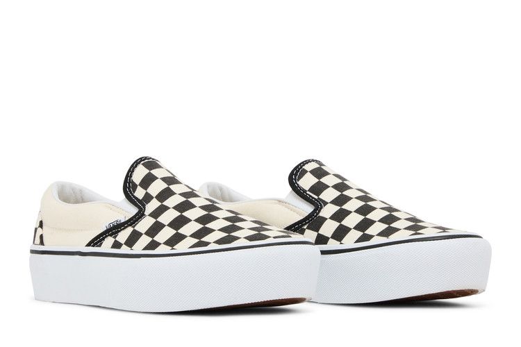 Vans Classic Slip-On Platform Checker - Black White