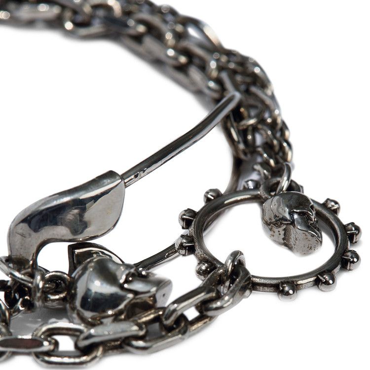 アクセサリー Alexander McQueen pierce Buy Alexander McQueen Safety Pin Bracelet 'Antique Silver