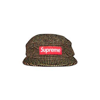 Buy Supreme Bouclé Houndstooth Camp Cap 'Neon' - FW17H10 NEON | GOAT